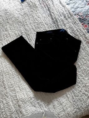 Talbots Women's Straight Leg Jeans - Black Velveteen